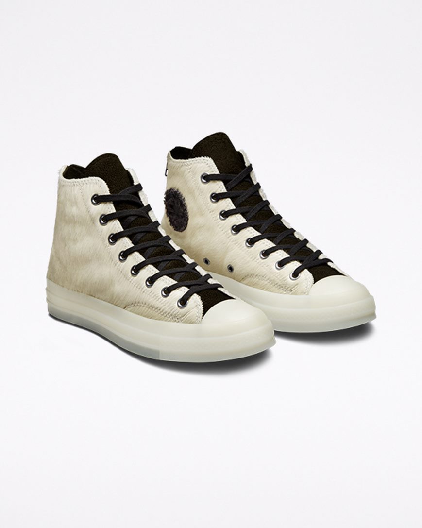 Women's Converse x CLOT Chuck 70 High Top Shoes White / Black / White | AU 13650K